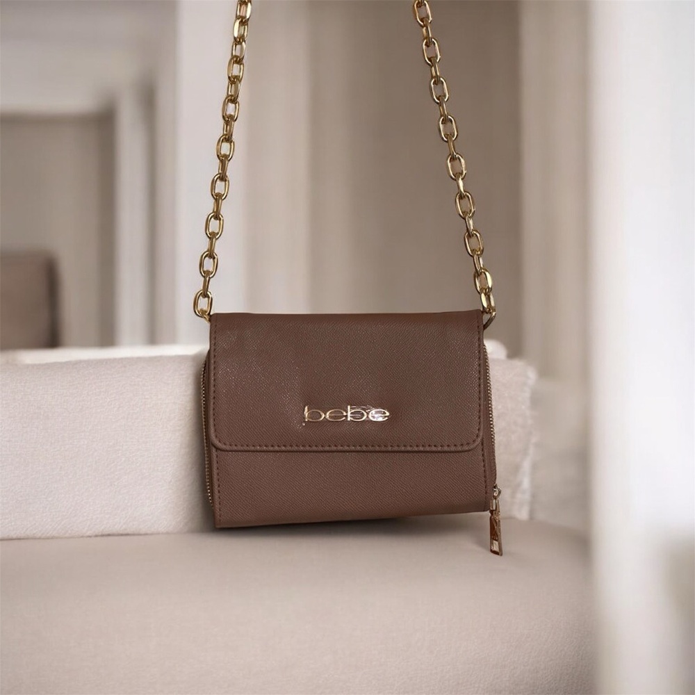 Bebe Chocolate Brown Crossbody Bag - Picture 7 of 12